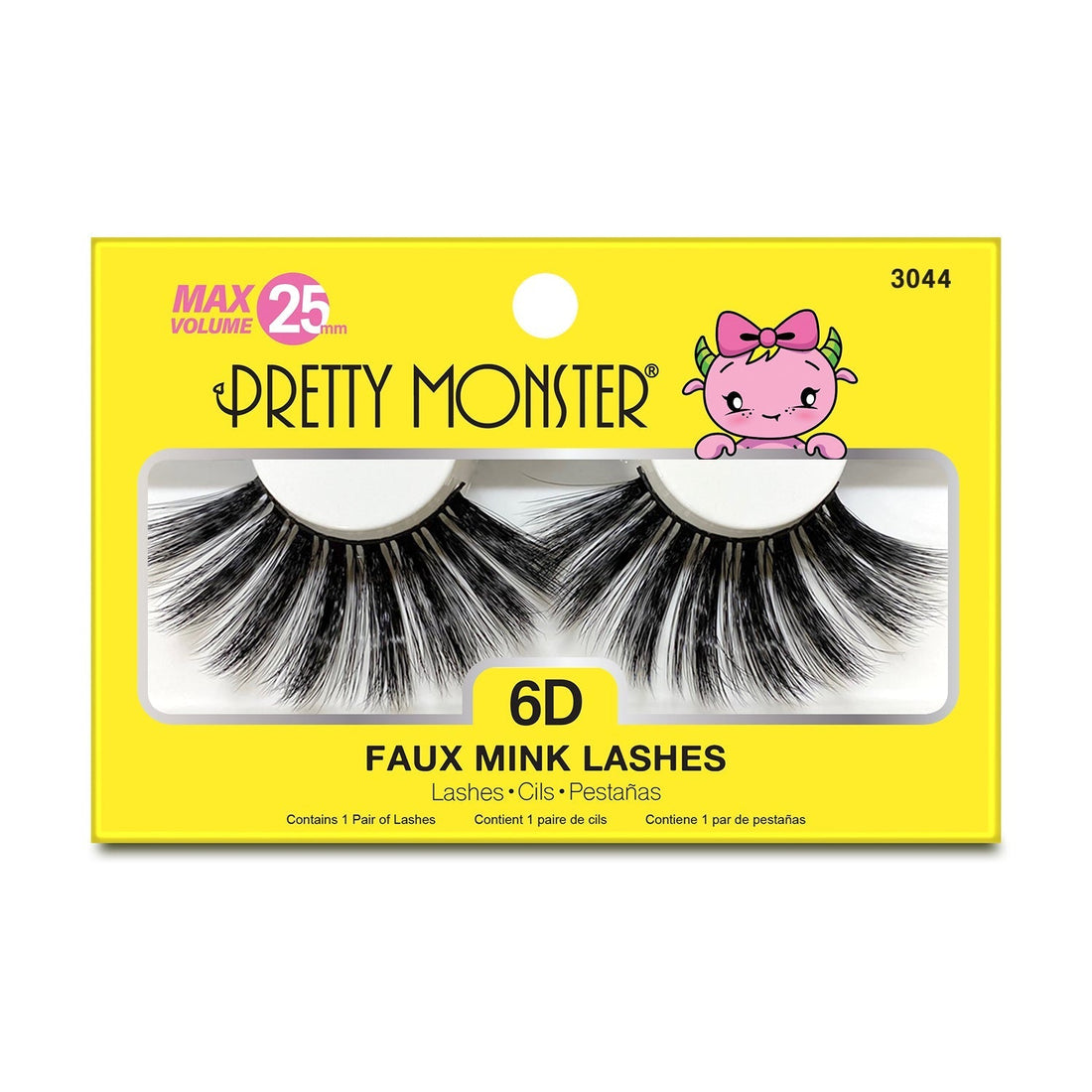 PRETTY MONSTER Max Volume 6D Faux Mink Lashes - 3044 