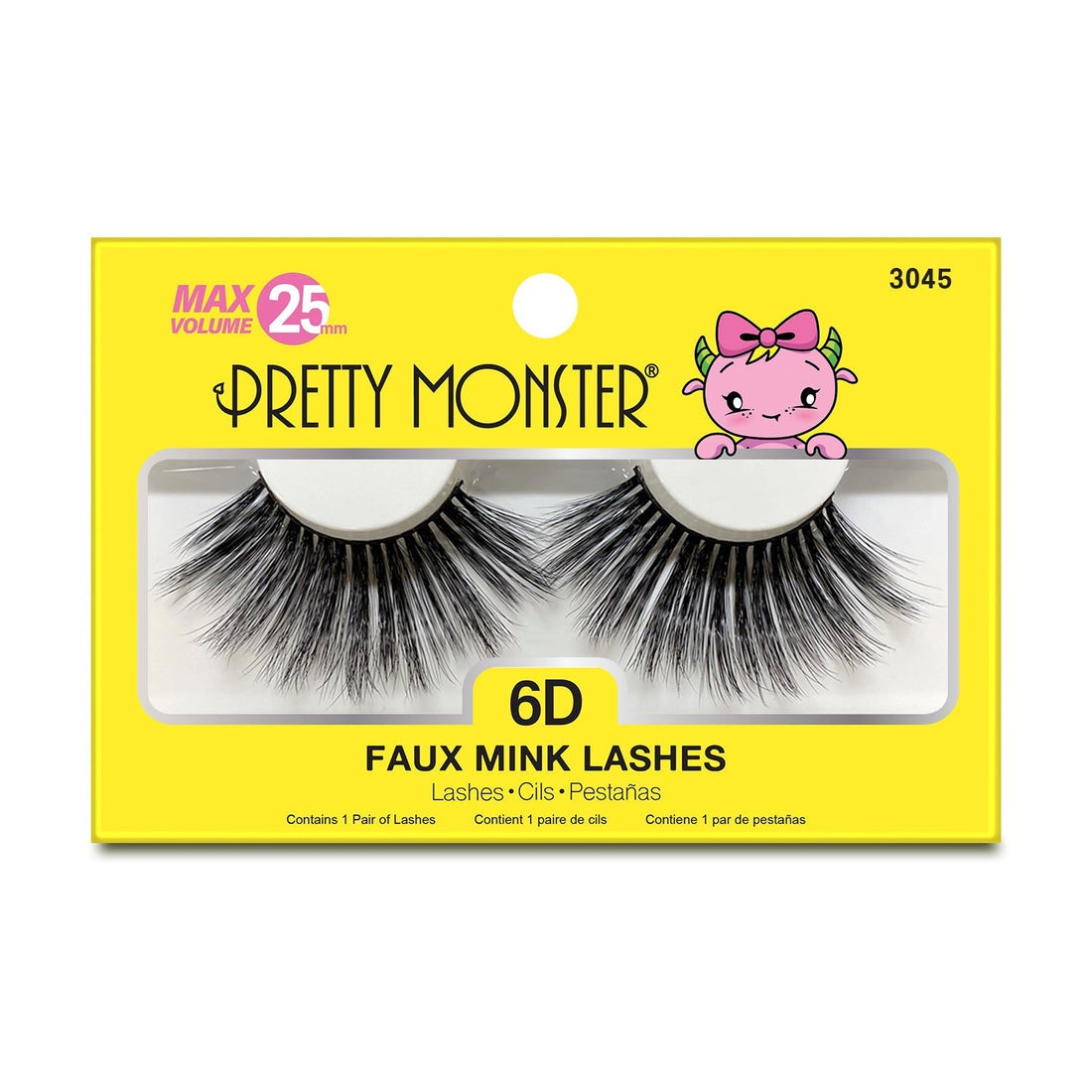 PRETTY MONSTER Max Volume 6D Faux Mink Lashes - 3045 