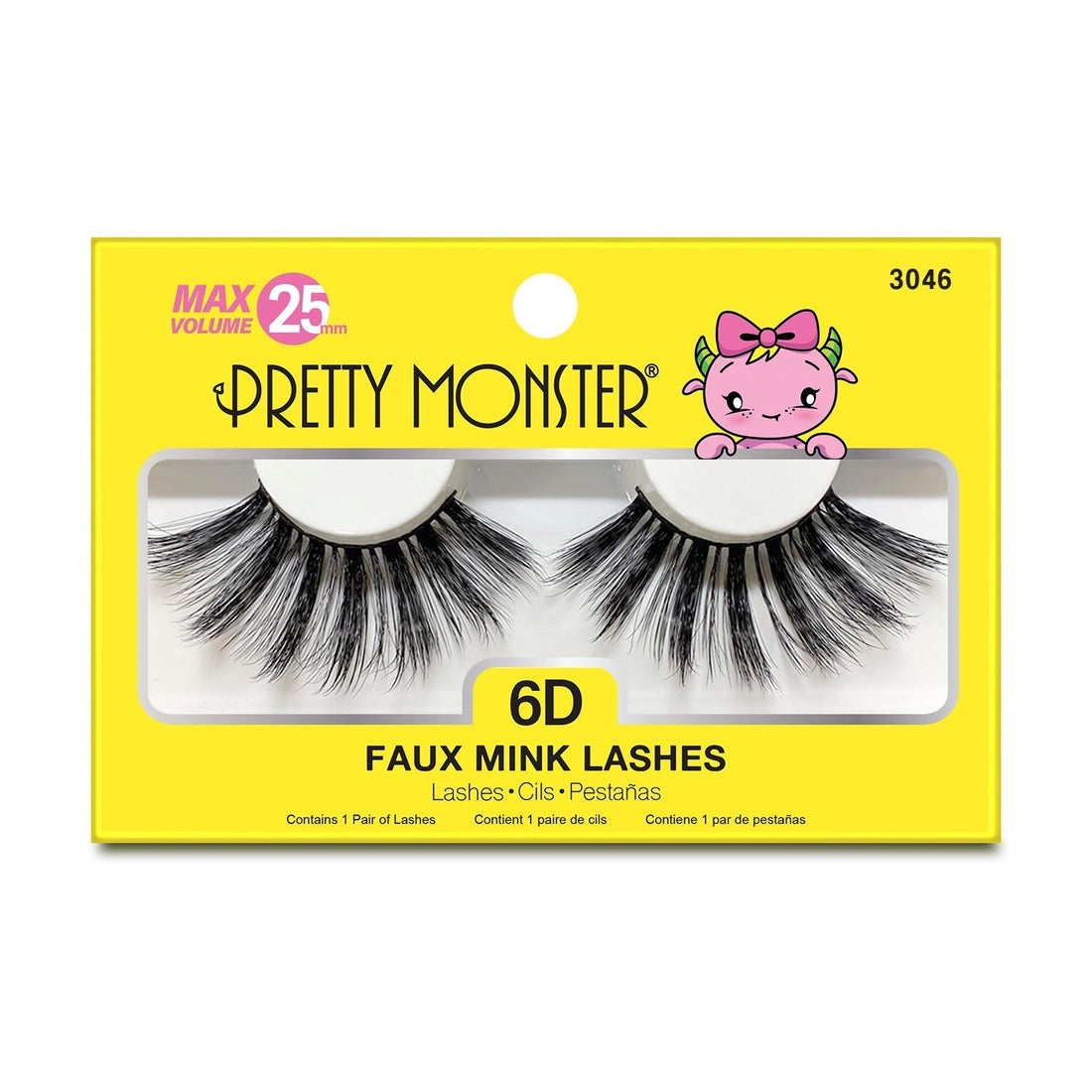 PRETTY MONSTER Max Volume 6D Faux Mink Lashes - 3046 