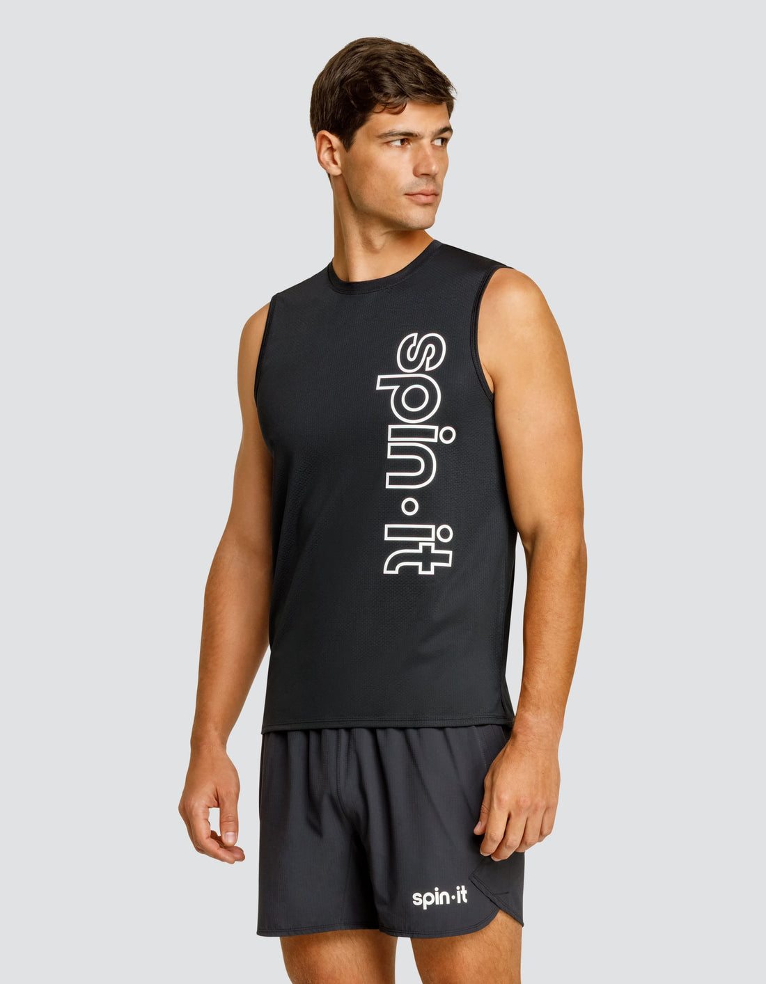 Josh Muscle Tank - Onyx Black Logo  DestGlow