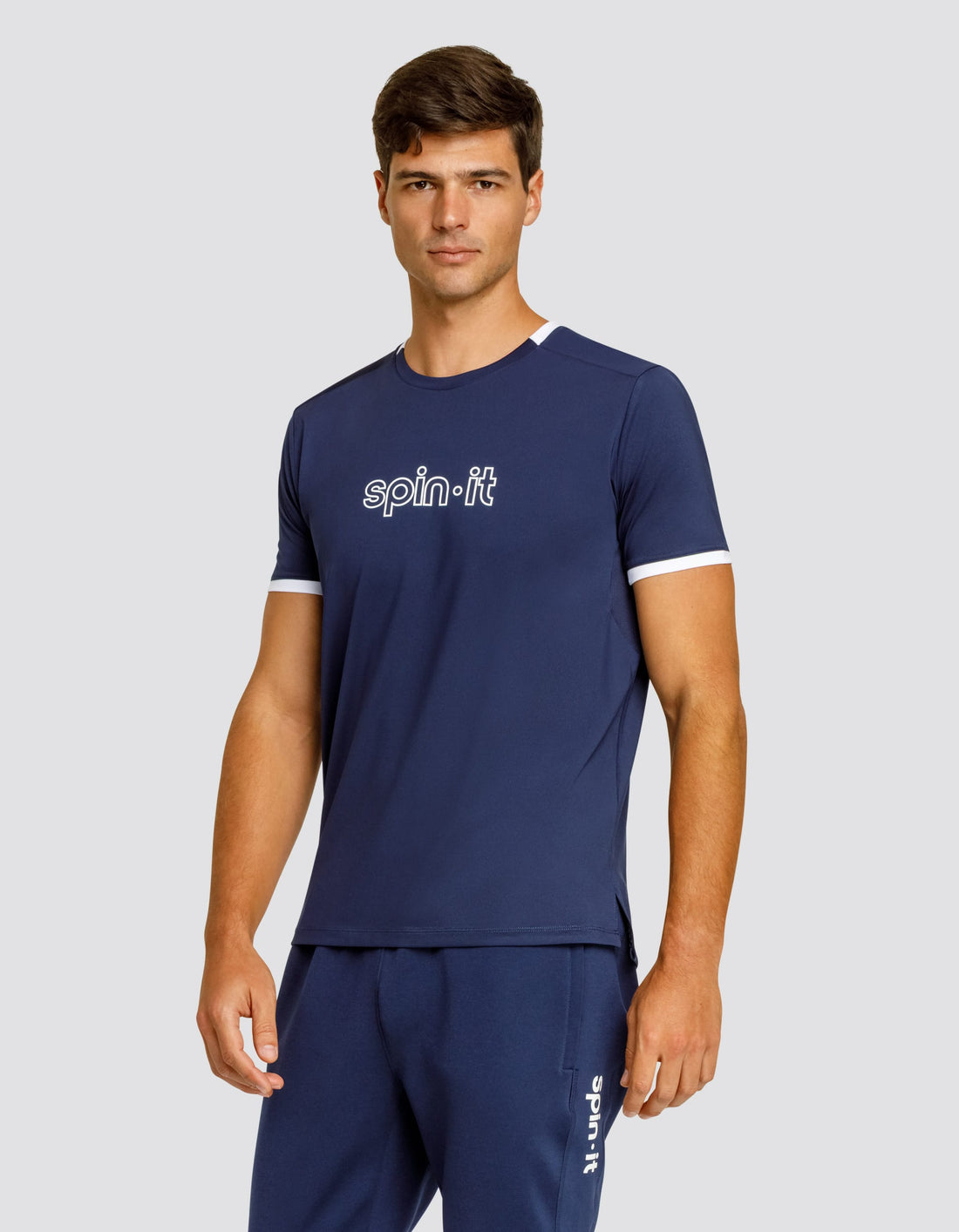 Ronaldo Short Sleeve Top - Navy Blue  DestGlow