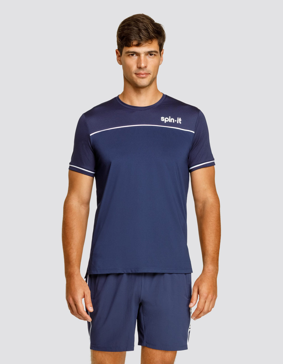Lionel Short Sleeve Top - Navy Blue  DestGlow