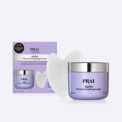Ageless Throat &amp; Decolletage Creme + Jade Gua Sha