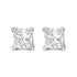 14K White Gold 1.0 Cttw Princess Cut Lab Grown Diamond Solitaire Stud Earrings (F-G Color, VS2-SI1 Clarity) by Bids.com