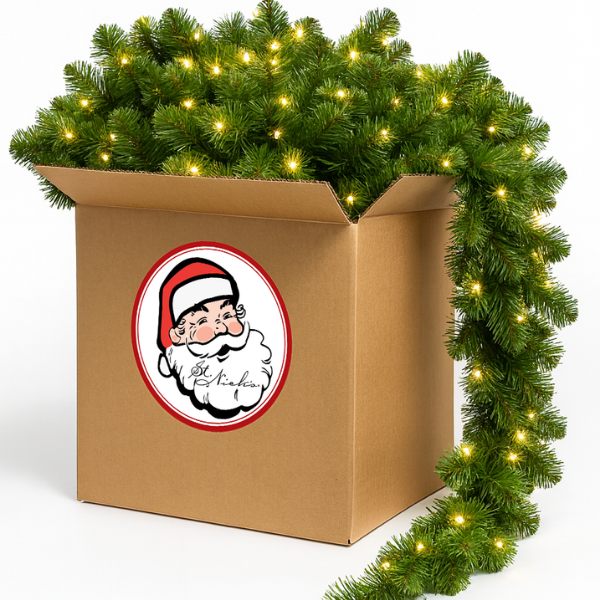 Green Garland with Warm White Lights |  99&