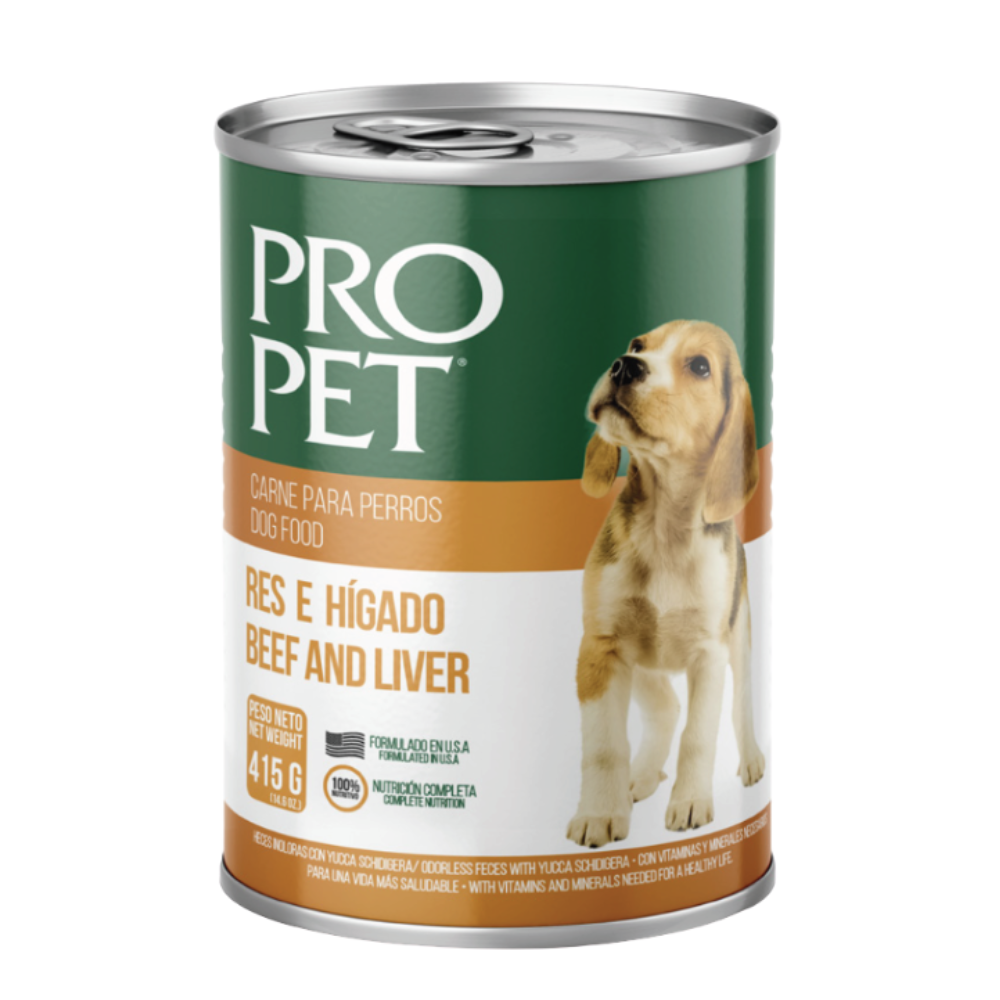 Pro Pet Beef &amp; Liver Canned Dog Food (14.6 oz) by Farmacias Savia