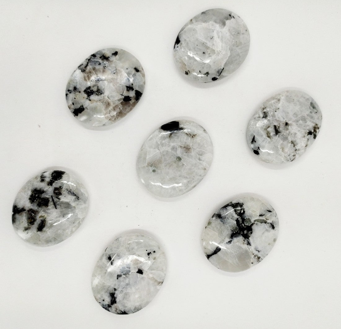 Rainbow Moonstone Worry Stones (Compassion and Psychic Abilities).  DestGlow