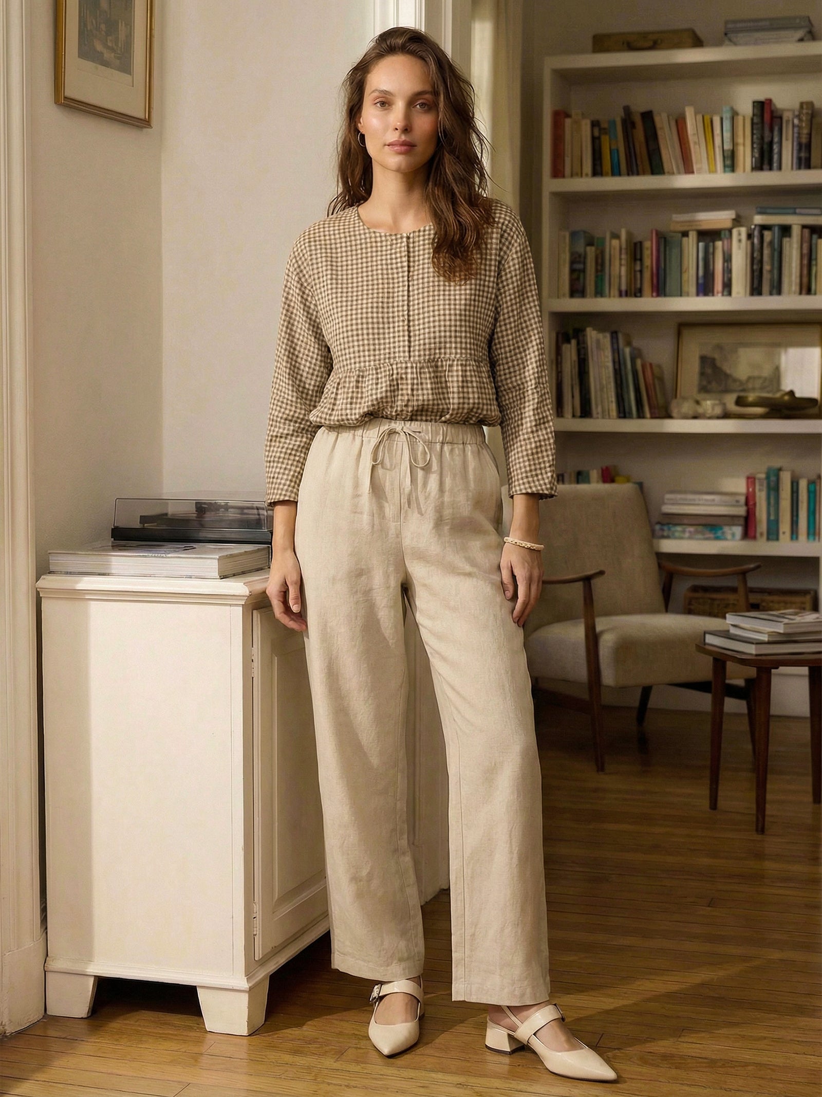 100% Linen Classic Pants LYON  DestGlow