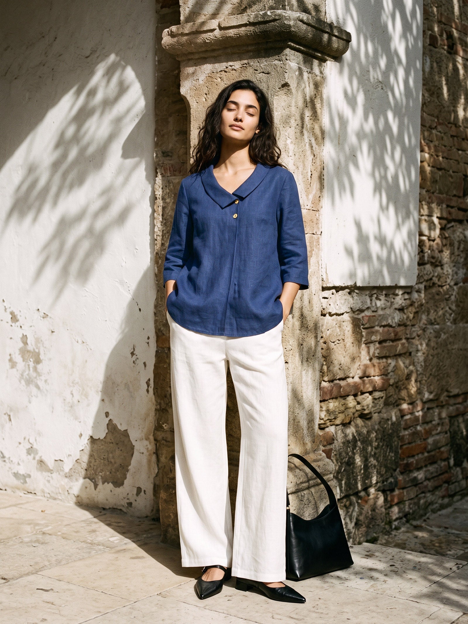 100% Linen Classic Pants LYON  DestGlow