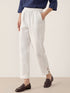 100% Linen Straight-Leg Pants with Elastic Waist PATRICE by LINTICO