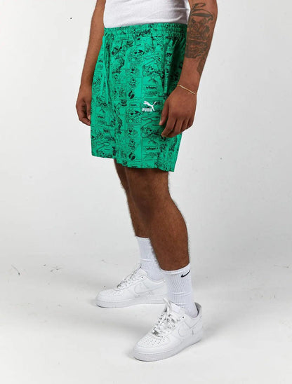 Puma Classics Super Shorts- Green by Denim Exchange