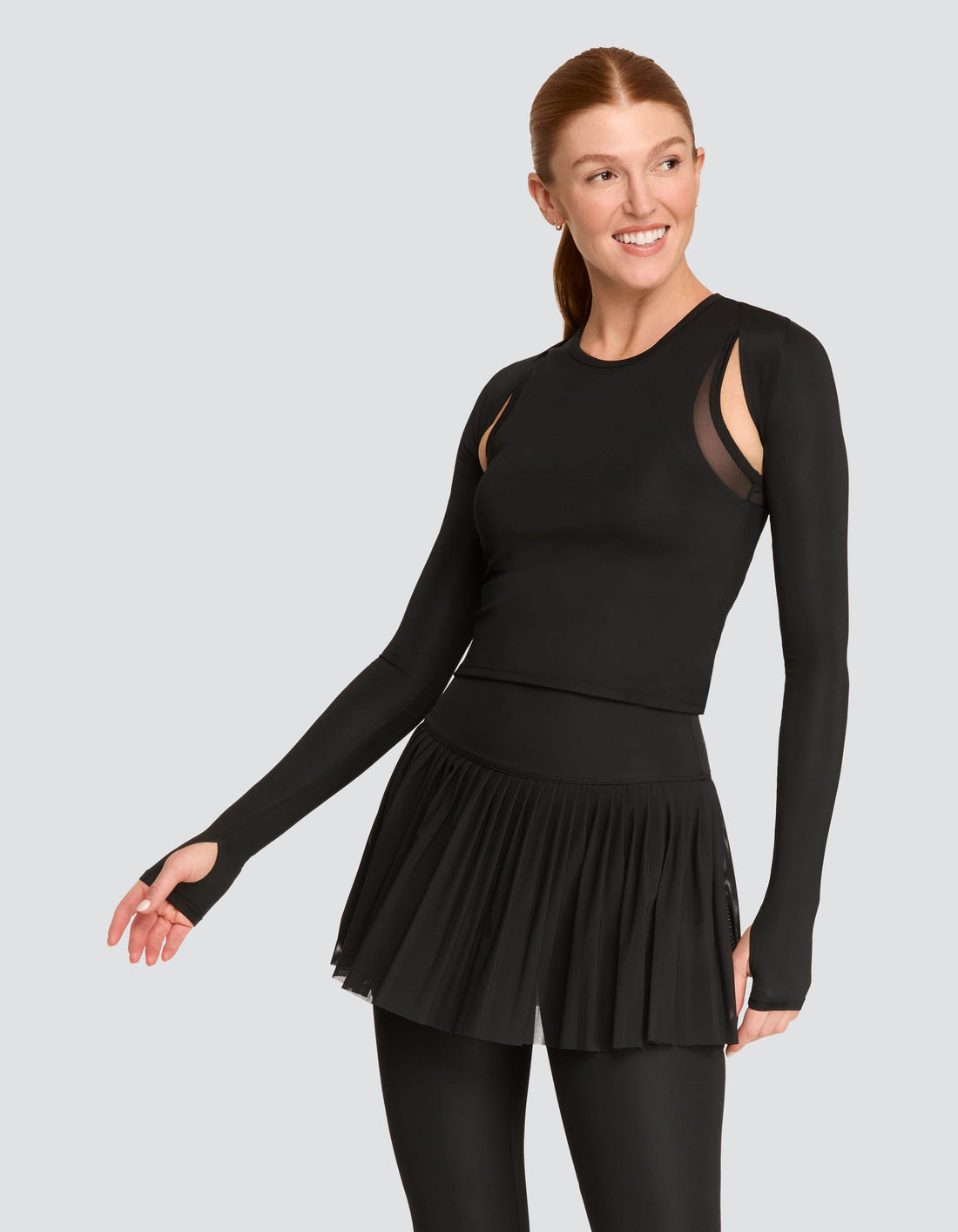 Jorja Long Sleeve Shrug - Onyx Black  DestGlow