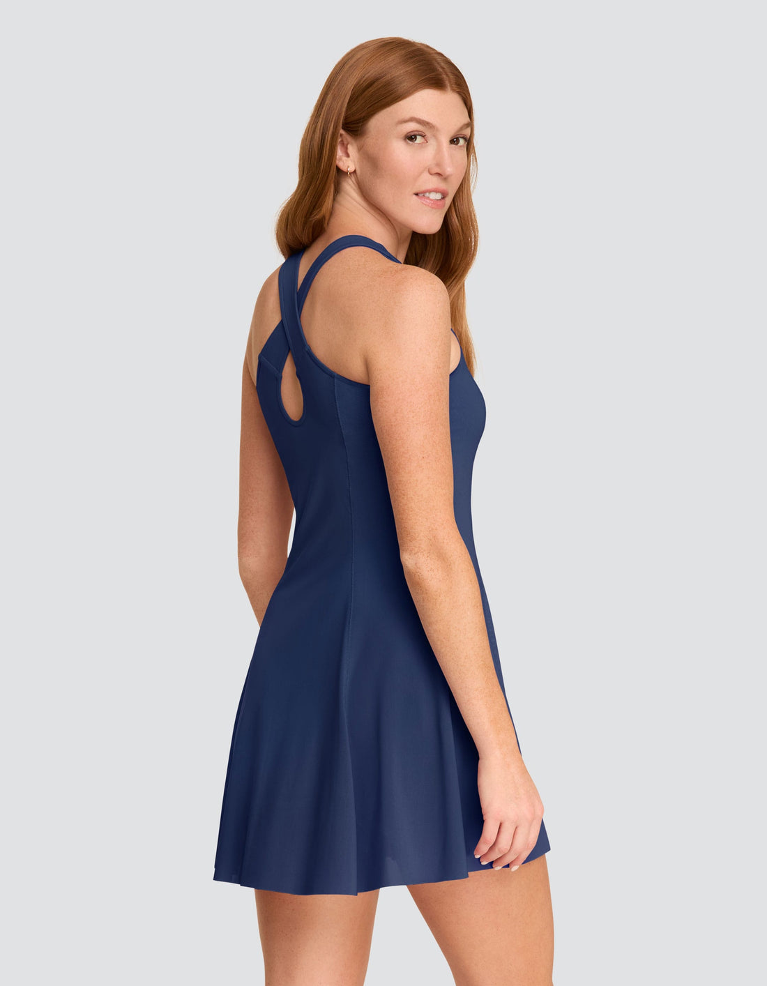Meghan 32" Dress - Navy Blue  DestGlow