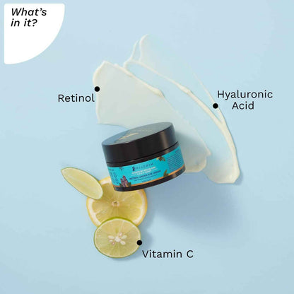 Pilgrim Korean Retinol Under Eye Cream with Vitamin C &amp; Hyaluronic Acid For Dark Circles, Puffiness &amp; Fine Lines