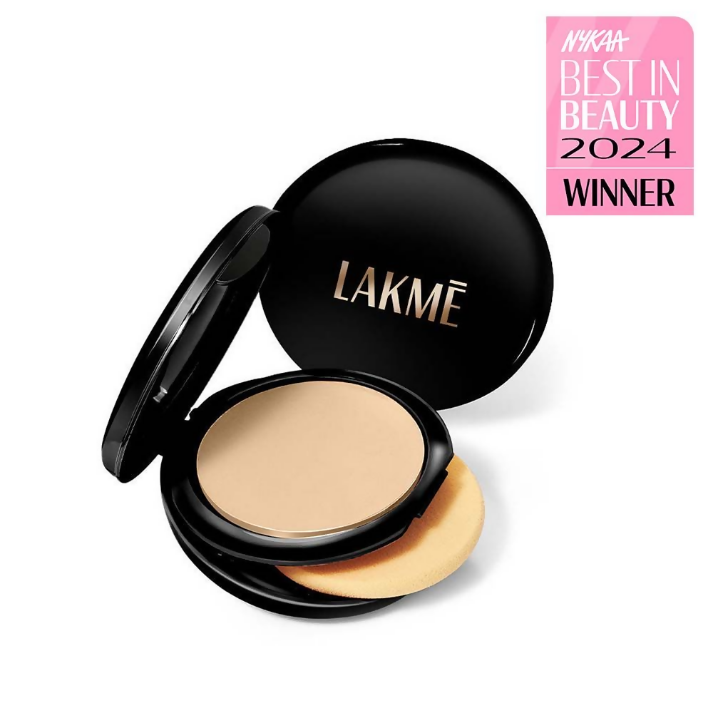 Lakme Xtraordin-Airy Compact, 2 In 1 Compact + Foundation, Lightweight, SPF17 - 01 Classic Ivory