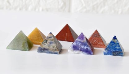 7 Chakra Crystals Pyramids  DestGlow