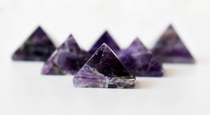 Amethyst Pyramids For Encourage and Clarity  DestGlow