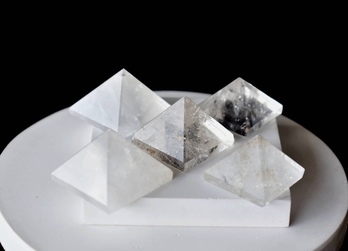 Crystal Quartz Pyramids (Balances Energy and Meditation)  DestGlow