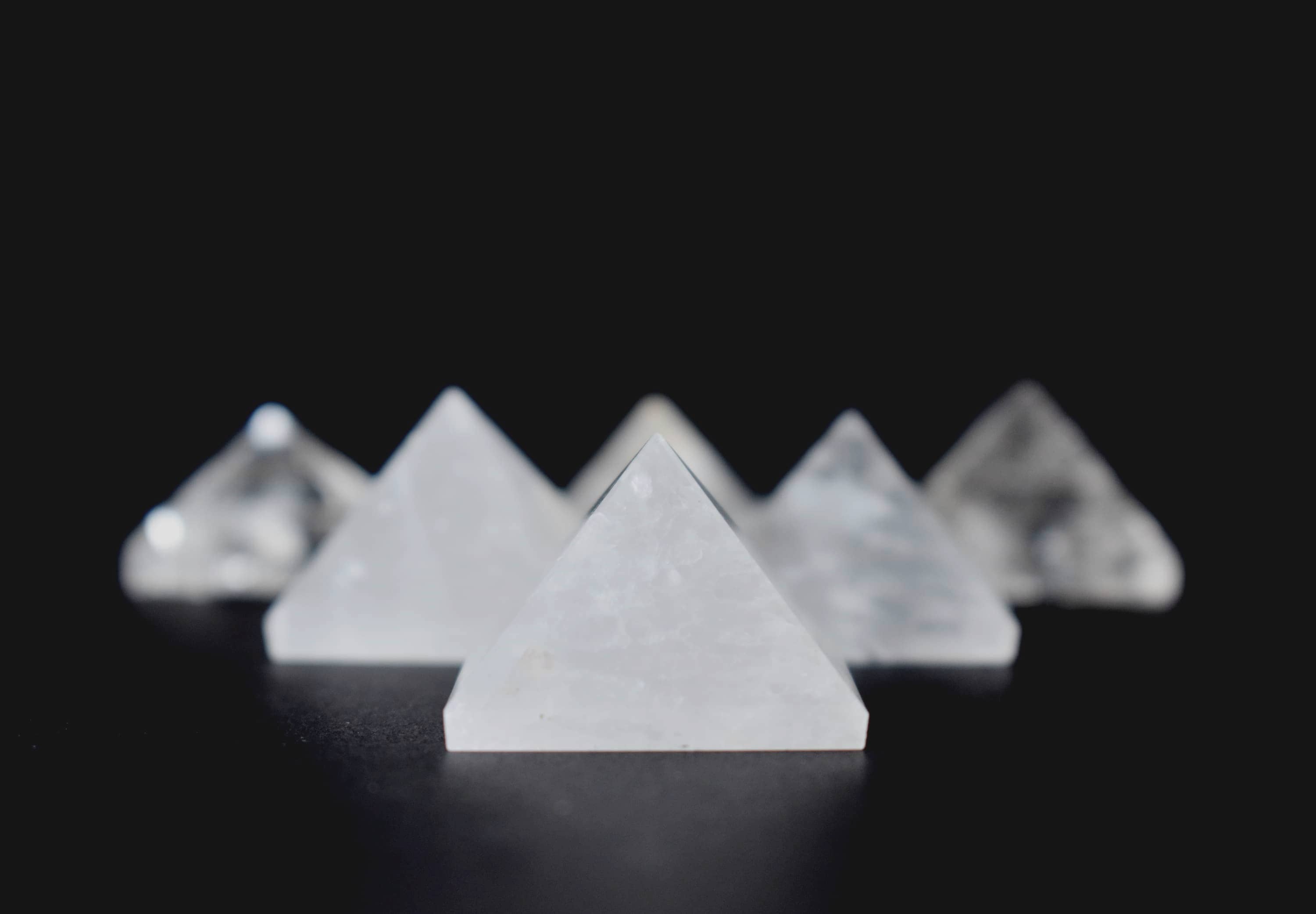 Crystal Quartz Pyramids (Balances Energy and Meditation)  DestGlow