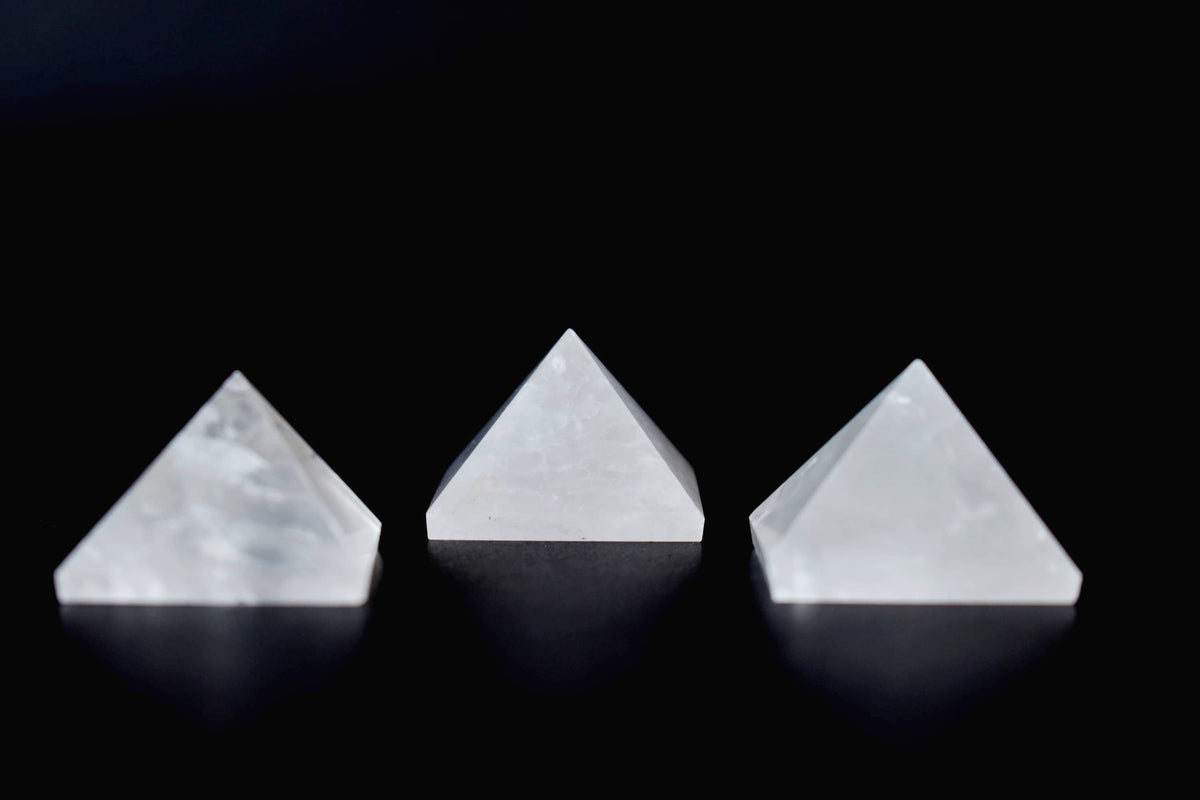 Crystal Quartz Pyramids (Balances Energy and Meditation)  DestGlow