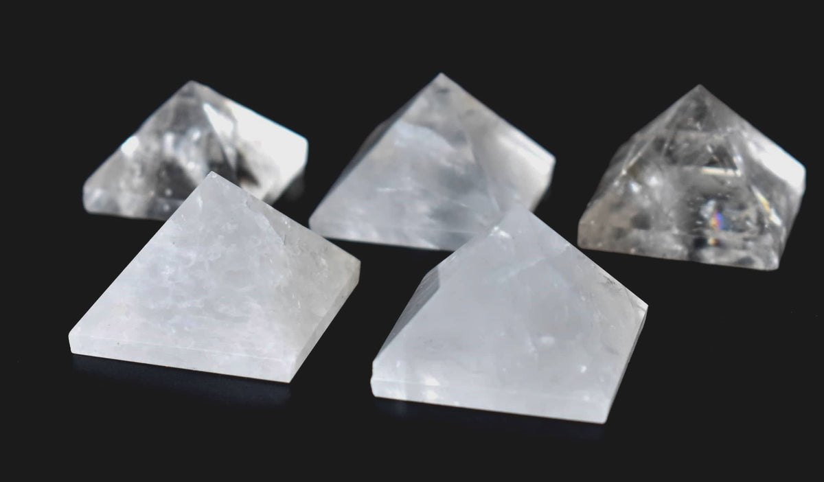 Crystal Quartz Pyramids (Balances Energy and Meditation)  DestGlow