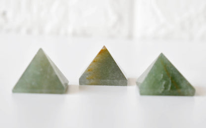 Green Aventurine Pyramids (Guiding and Inner Harmony)  DestGlow
