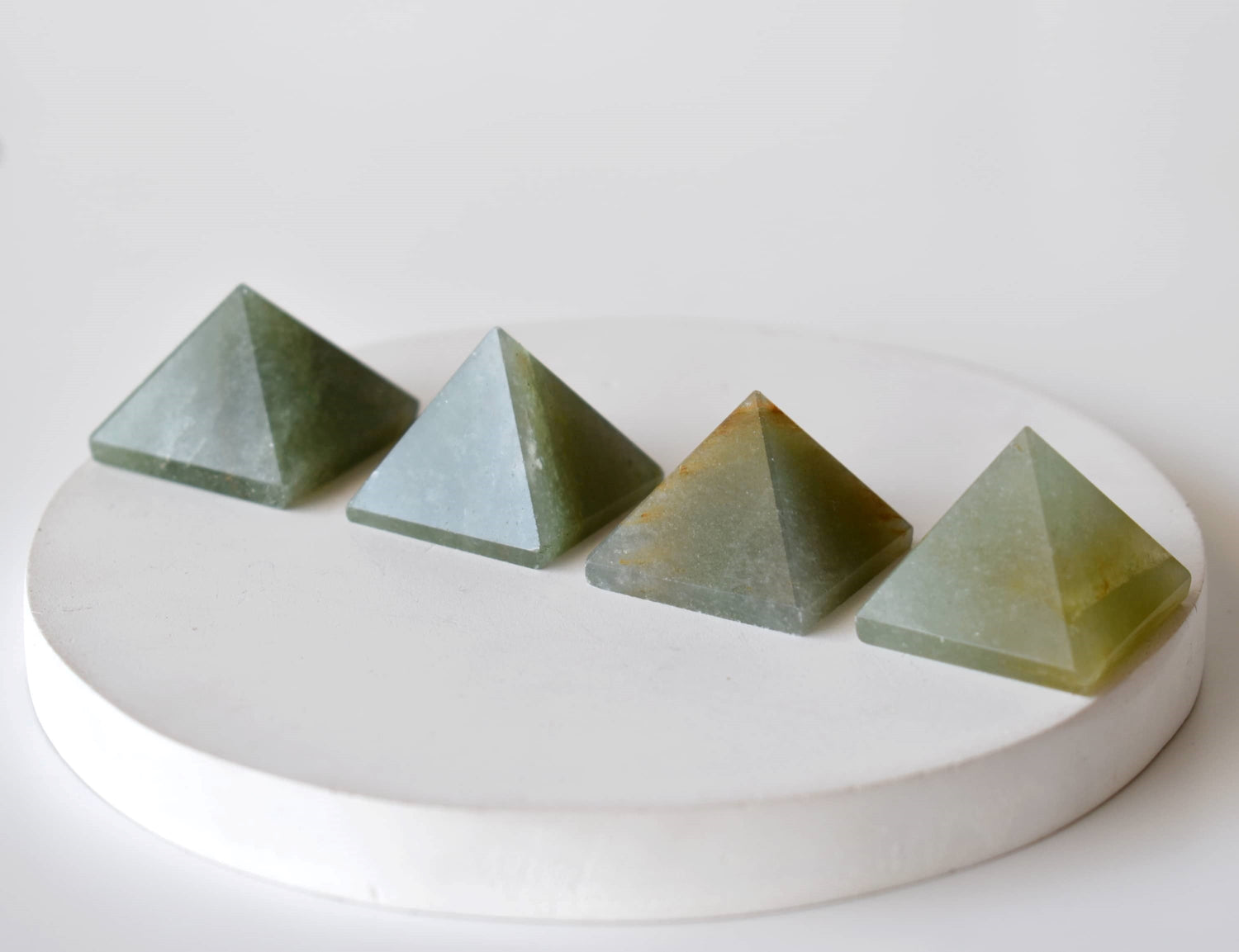 Green Aventurine Pyramids (Guiding and Inner Harmony)  DestGlow