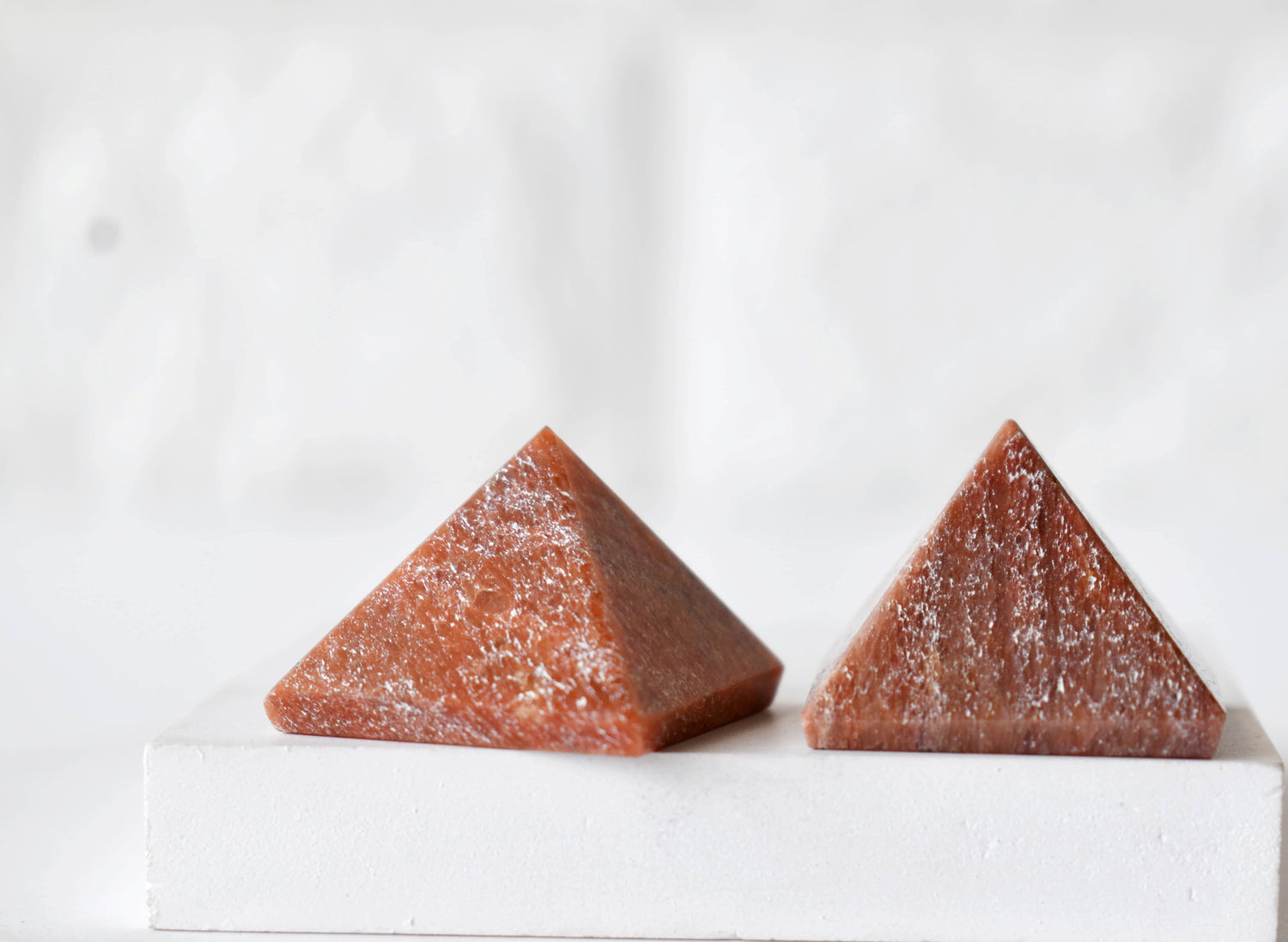 Orange Aventurine Pyramids (Optimism and Contentment)  DestGlow