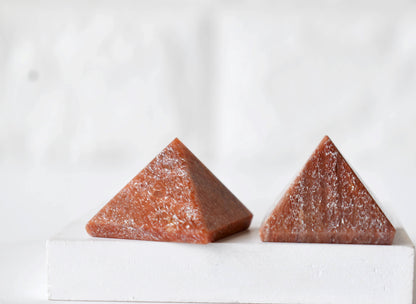 Orange Aventurine Pyramids (Optimism and Contentment)  DestGlow