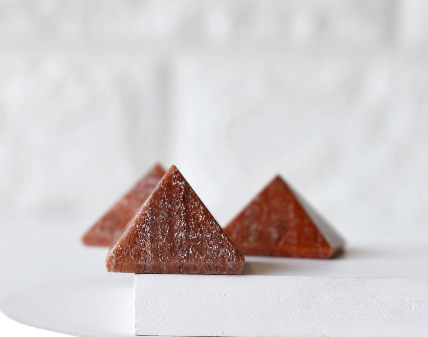 Orange Aventurine Pyramids (Optimism and Contentment)  DestGlow