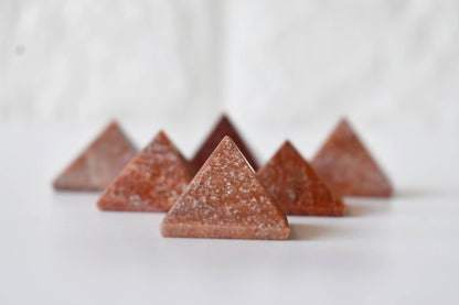 Orange Aventurine Pyramids (Optimism and Contentment)  DestGlow