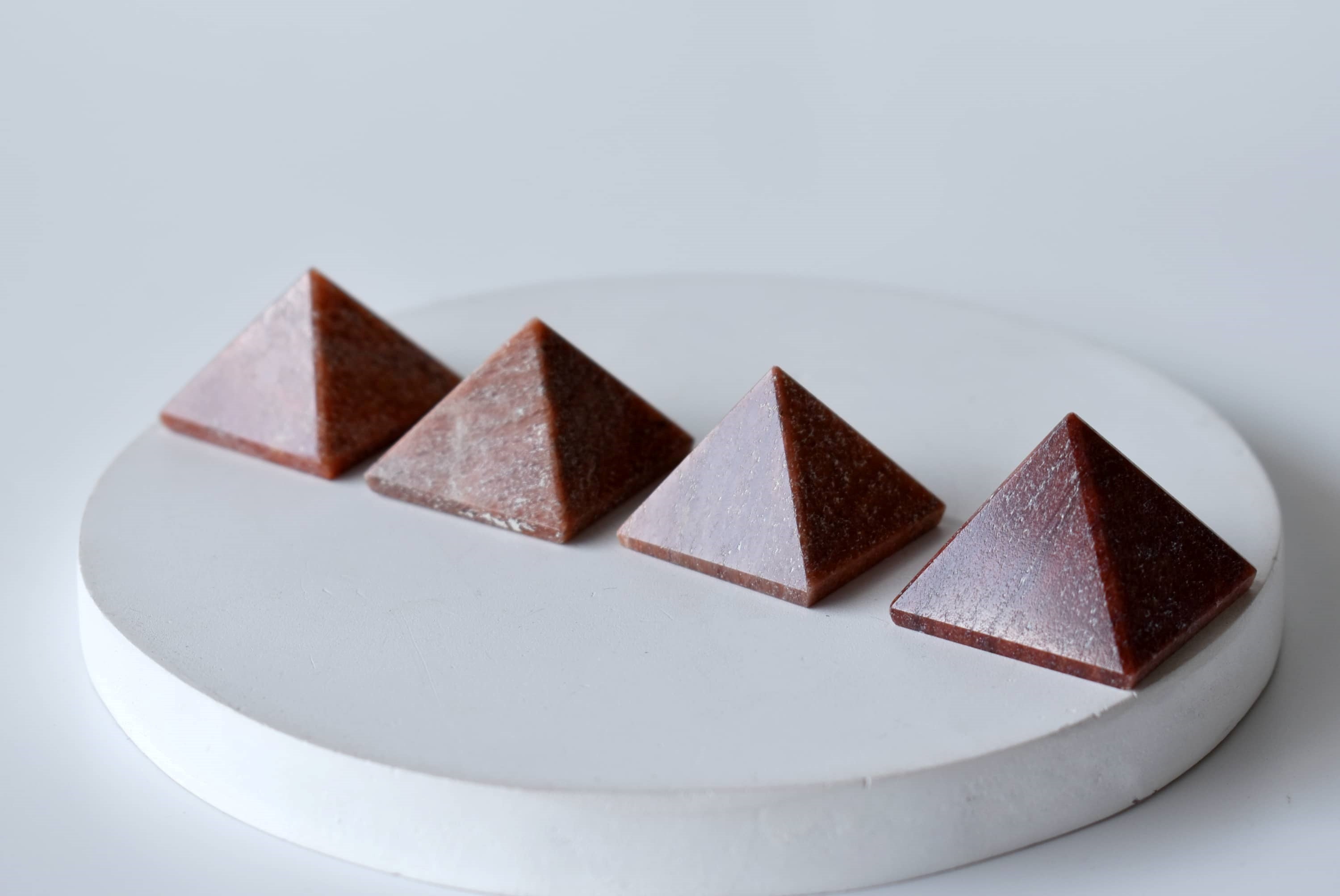 Orange Aventurine Pyramids (Optimism and Contentment)  DestGlow