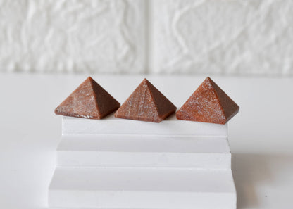 Orange Aventurine Pyramids (Optimism and Contentment)  DestGlow
