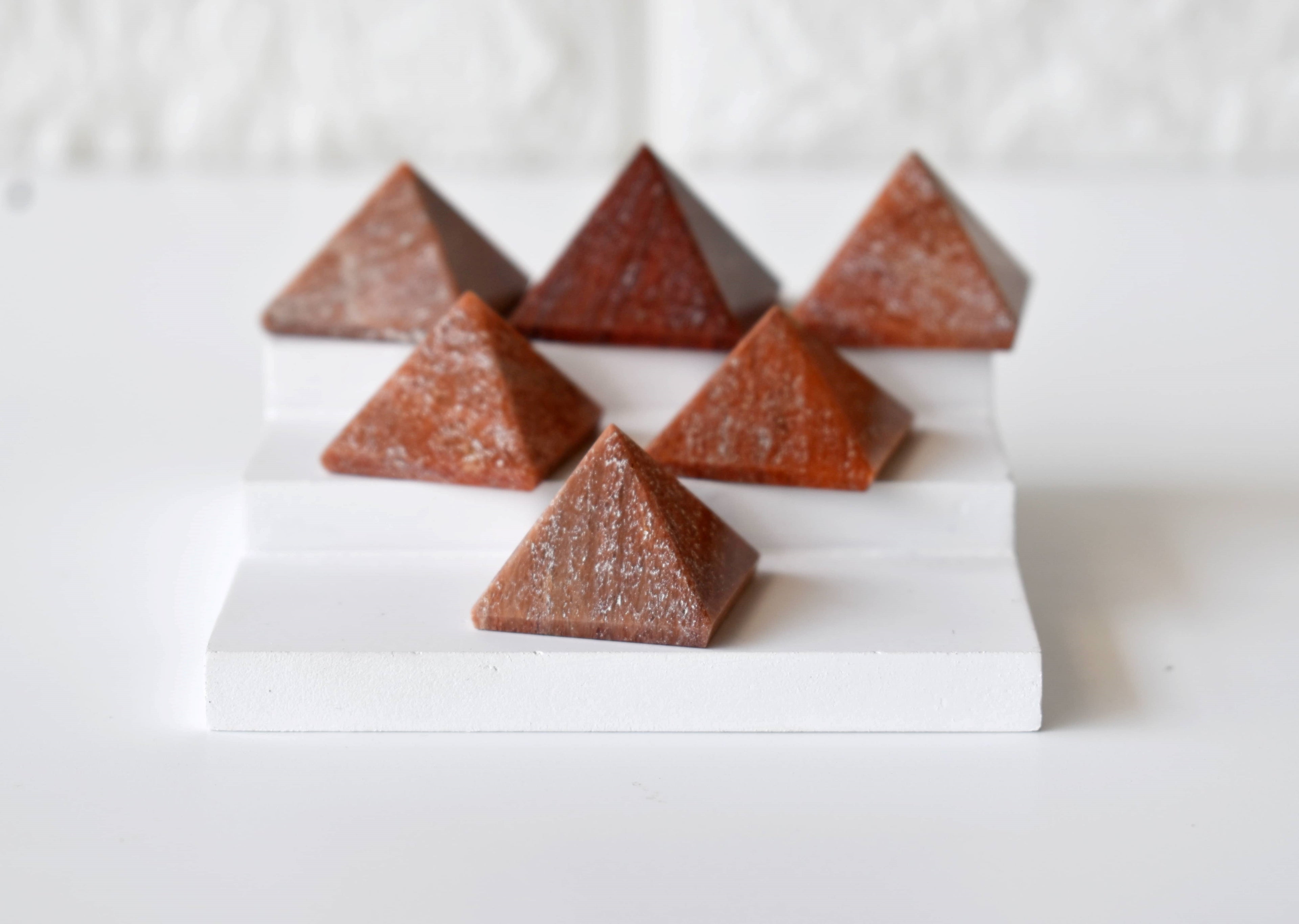 Orange Aventurine Pyramids (Optimism and Contentment)  DestGlow