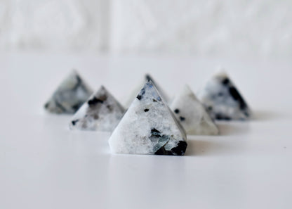 Rainbow Moonstone Pyramids (Bring Balance and compassion)  DestGlow