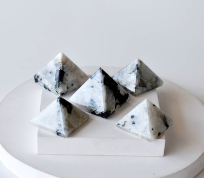 Rainbow Moonstone Pyramids (Bring Balance and compassion)  DestGlow