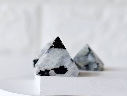Rainbow Moonstone Pyramids (Bring Balance and compassion)  DestGlow