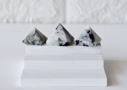 Rainbow Moonstone Pyramids (Bring Balance and compassion)  DestGlow