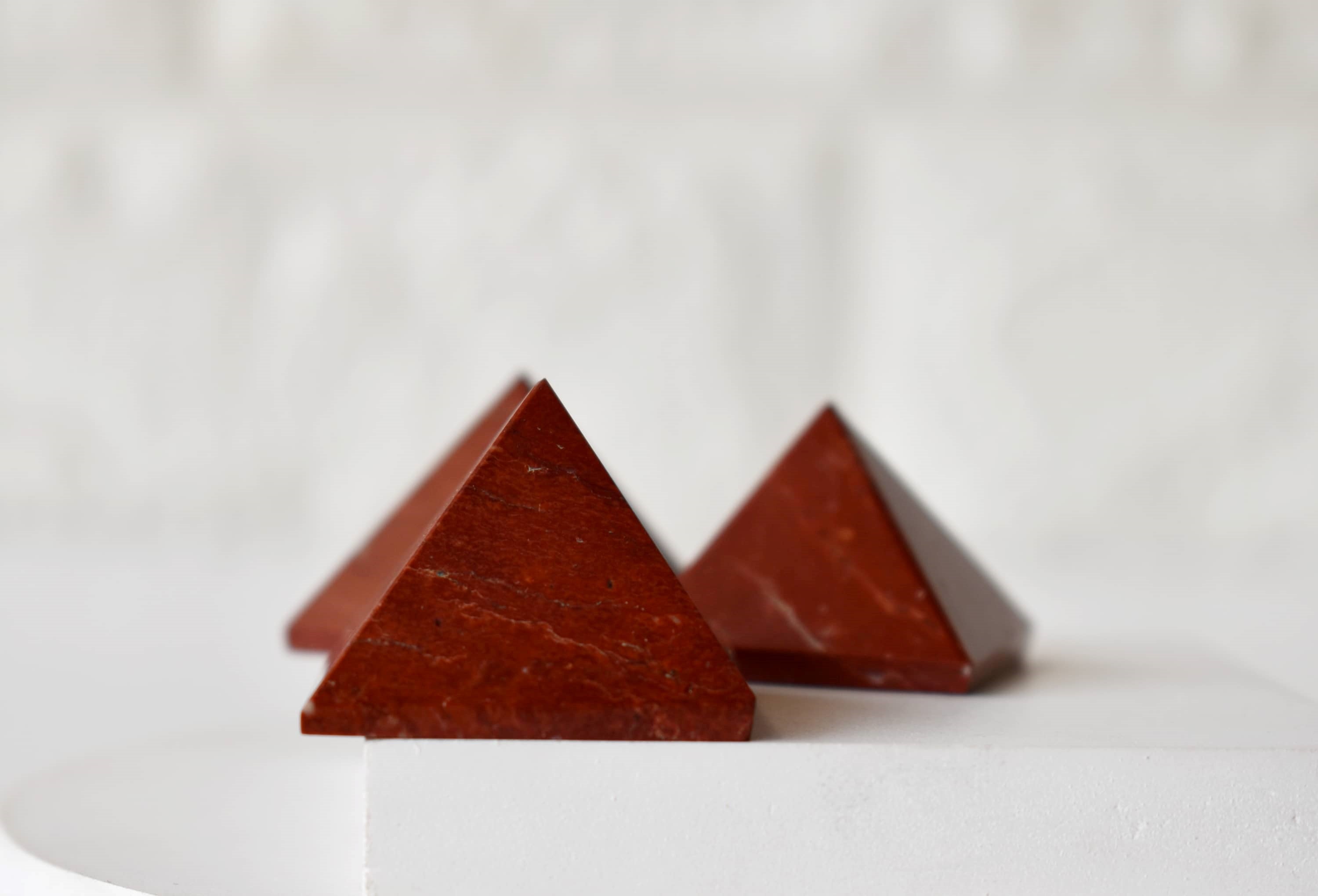 Red Jasper Pyramids (Emotional Strength and Stability)  DestGlow