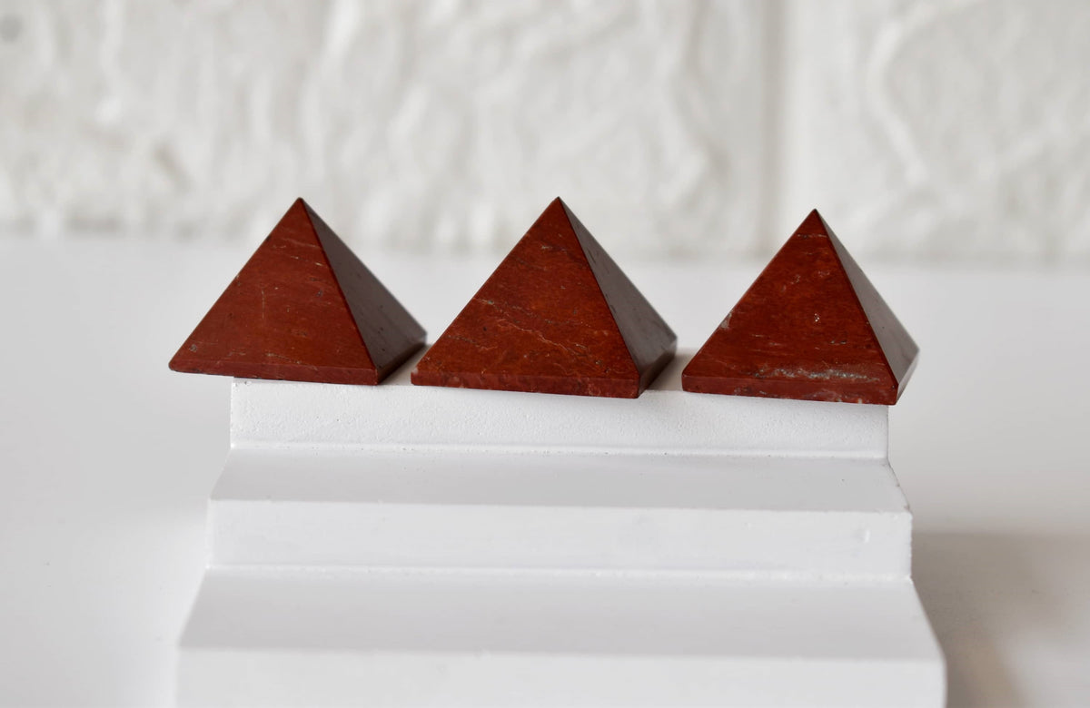 Red Jasper Pyramids (Emotional Strength and Stability)  DestGlow