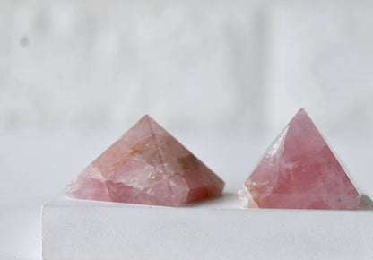 Rose Quartz Pyramids (Balance and Emotional Health)  DestGlow