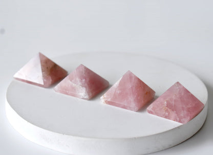 Rose Quartz Pyramids (Balance and Emotional Health)  DestGlow