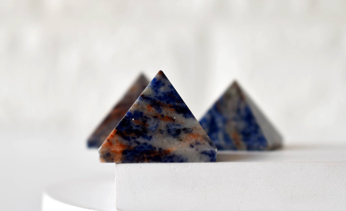 Sodalite Pyramids (Emotional Balance and Self-Trust)  DestGlow