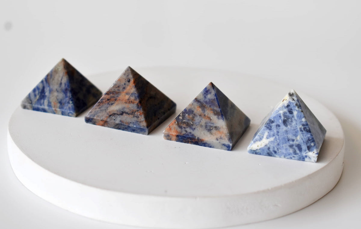 Sodalite Pyramids (Emotional Balance and Self-Trust)  DestGlow
