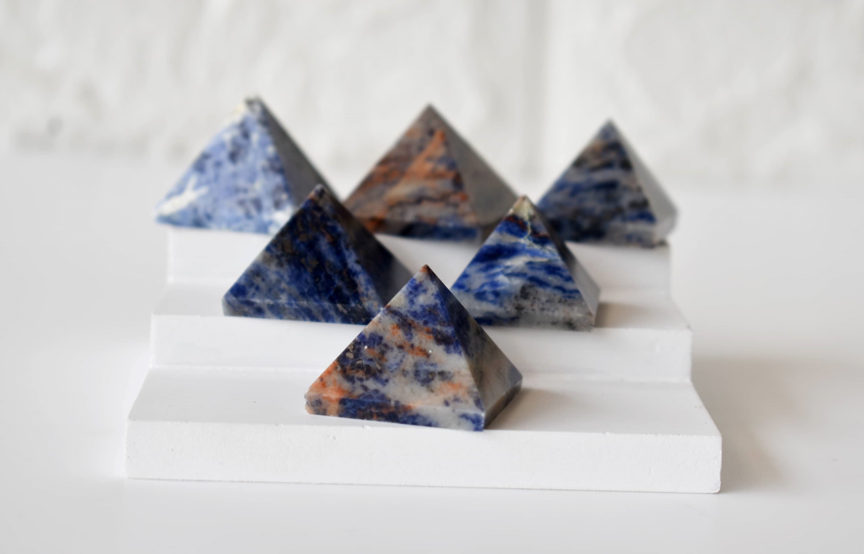 Sodalite Pyramids (Emotional Balance and Self-Trust)  DestGlow