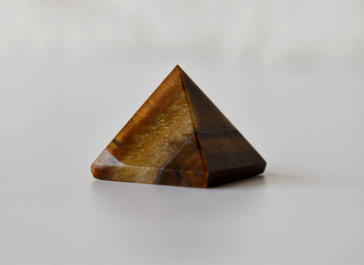 Tiger Eye Pyramids (Integrity and Strength)  DestGlow