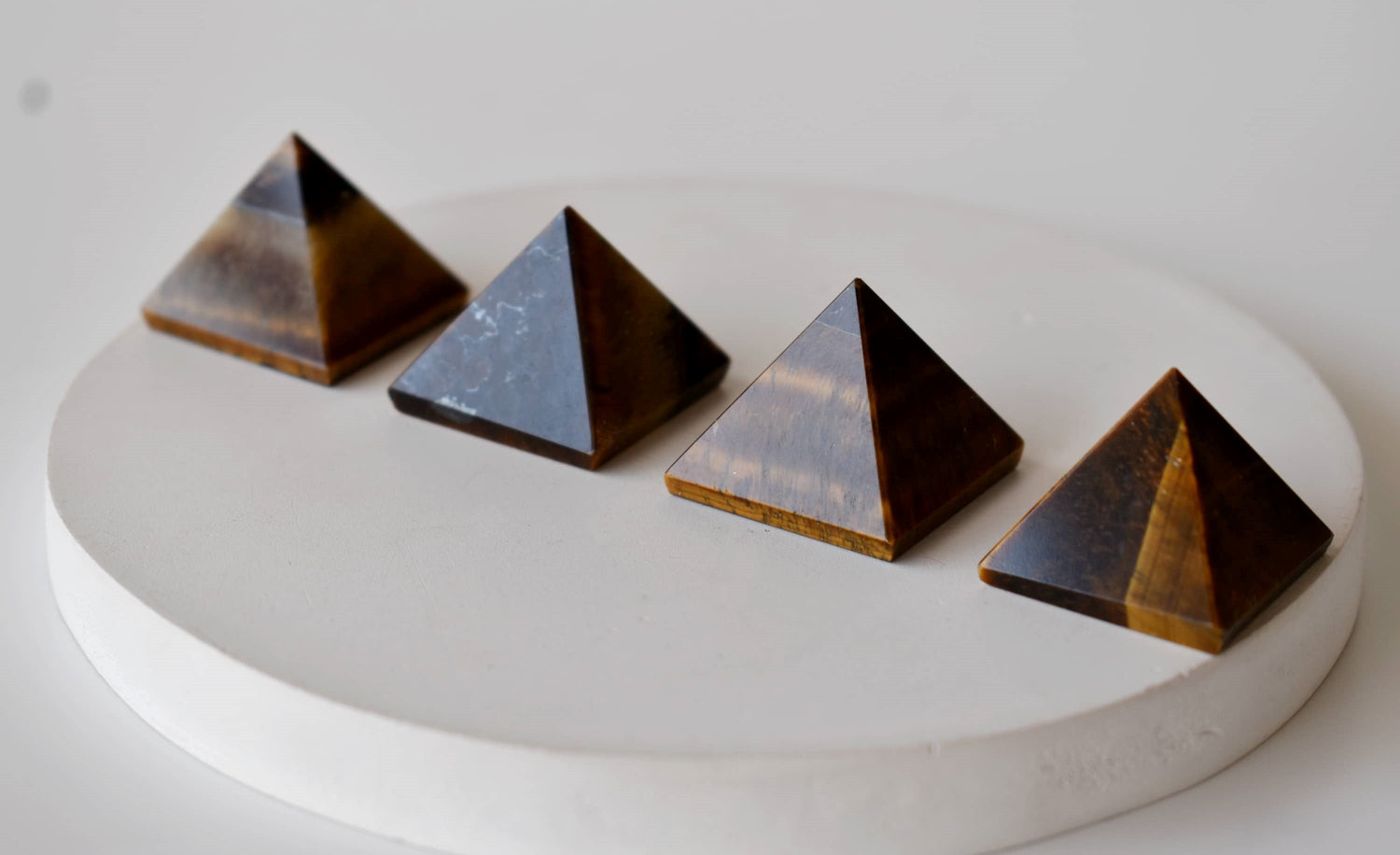 Tiger Eye Pyramids (Integrity and Strength)  DestGlow