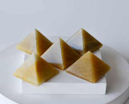 Yellow Aventurine Pyramids (Power and Weight Control)  DestGlow
