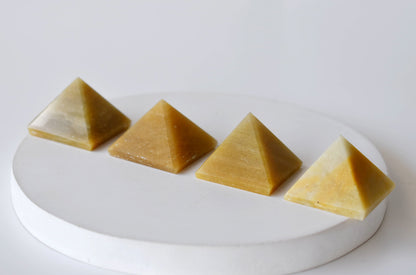 Yellow Aventurine Pyramids (Power and Weight Control)  DestGlow