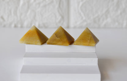 Yellow Aventurine Pyramids (Power and Weight Control)  DestGlow